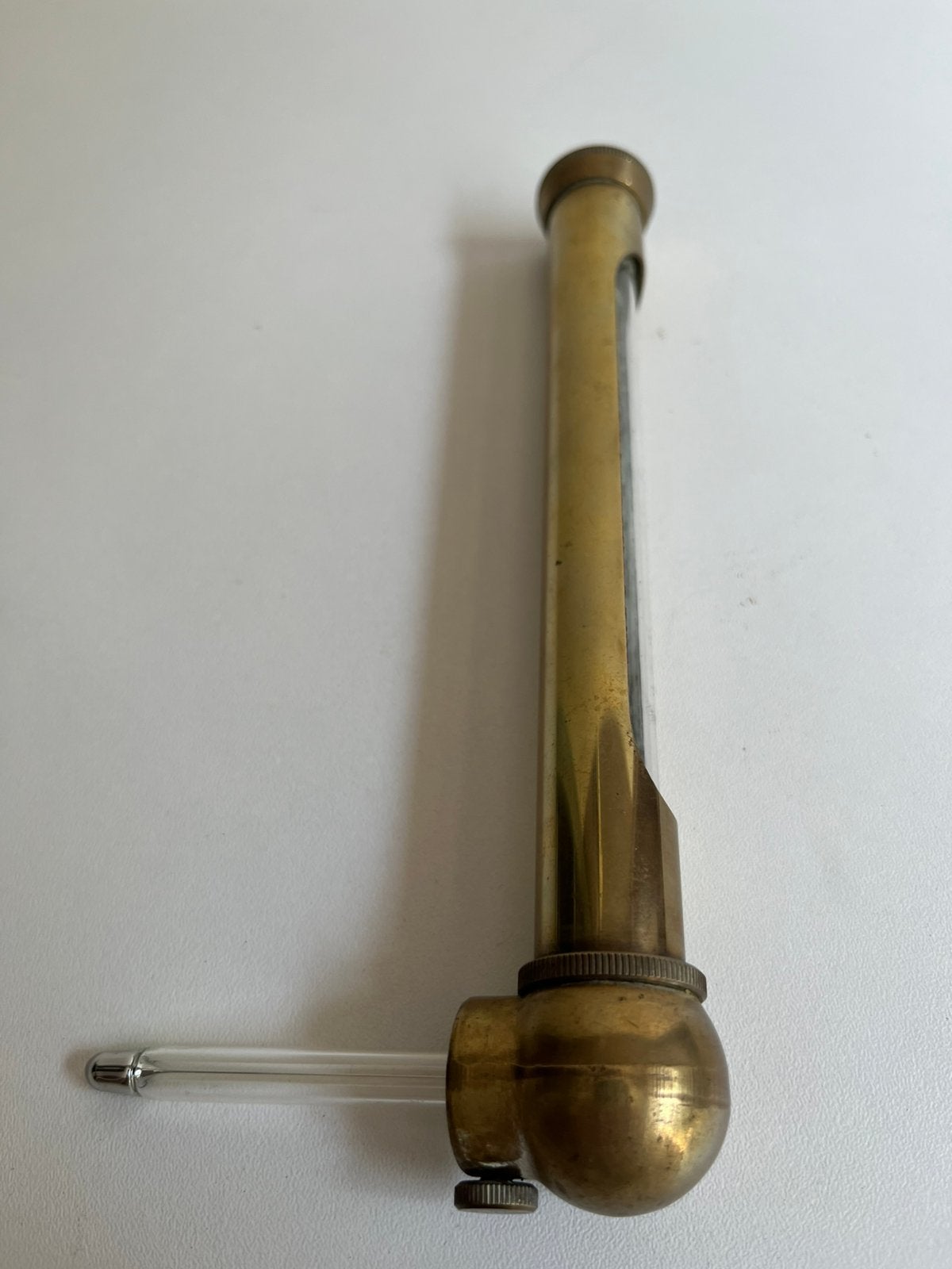 Antieke oliepijl indicator/industriele thermo meter, Antiek en Kunst, Ophalen of Verzenden