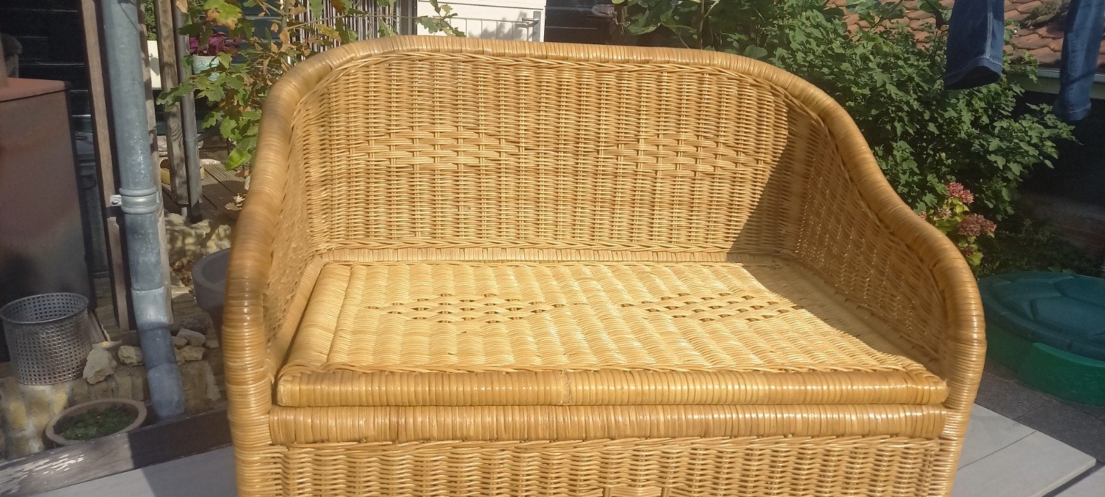 rotan kinderbankje/Speelgoed bankje, Kinderen en Baby's, Ophalen, Hout