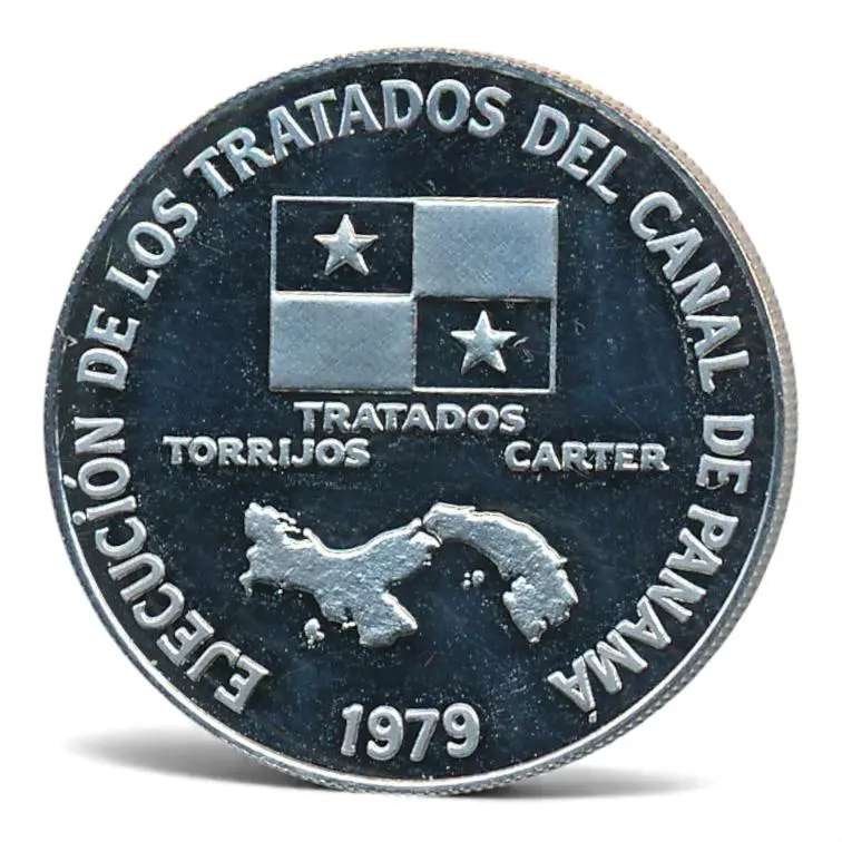 Platina Panama 200 Bolivares 1979, Ophalen of Verzenden, Zilver