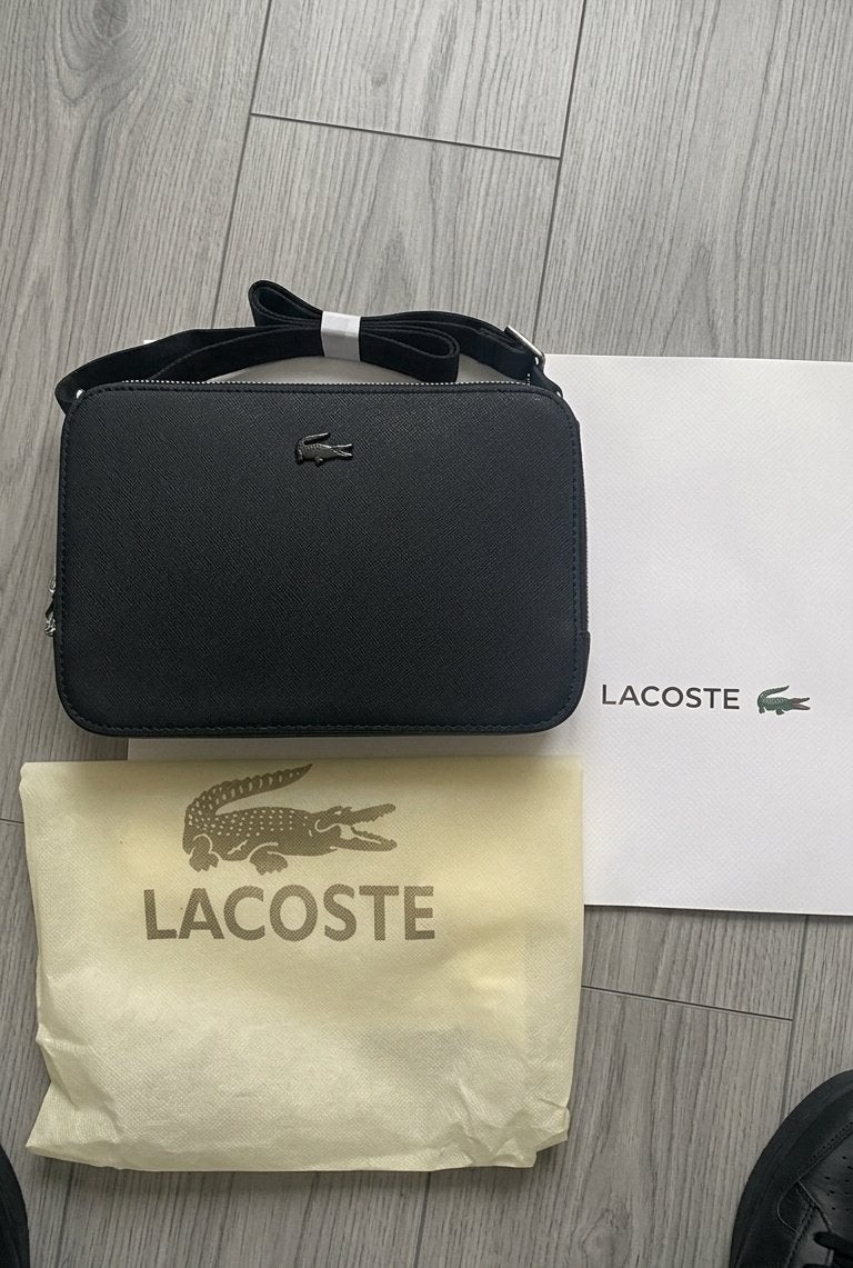 Nieuwe Lacoste Messenger Bag / Schoudertas met Dustbag, Ophalen of Verzenden, Nieuw, Zwart, Overige merken