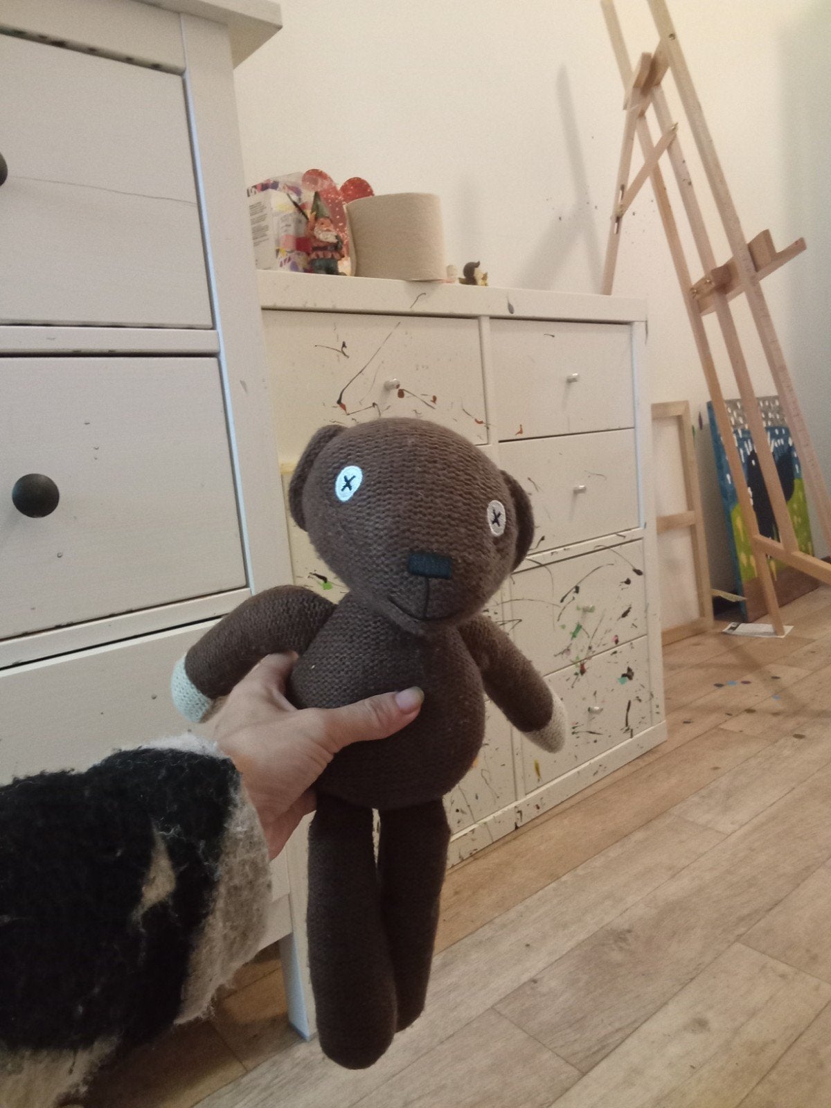 beer van Mr Bean Teddy kleur bruin wit zwart, Overige merken, Overige karakters, Beer, Nieuw