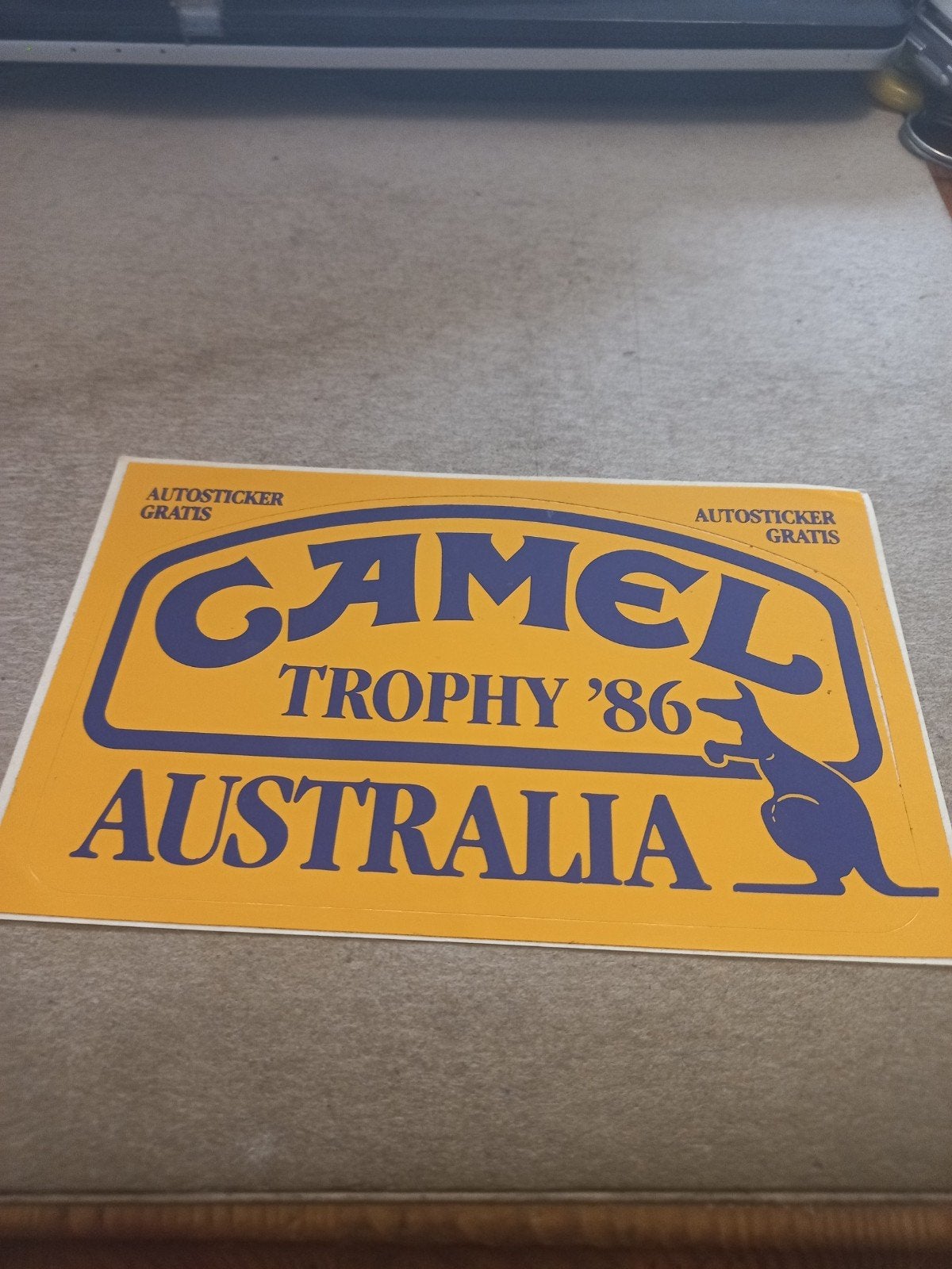 Vintage Camel Trophy '86 Australië Autosticker, Ophalen of Verzenden