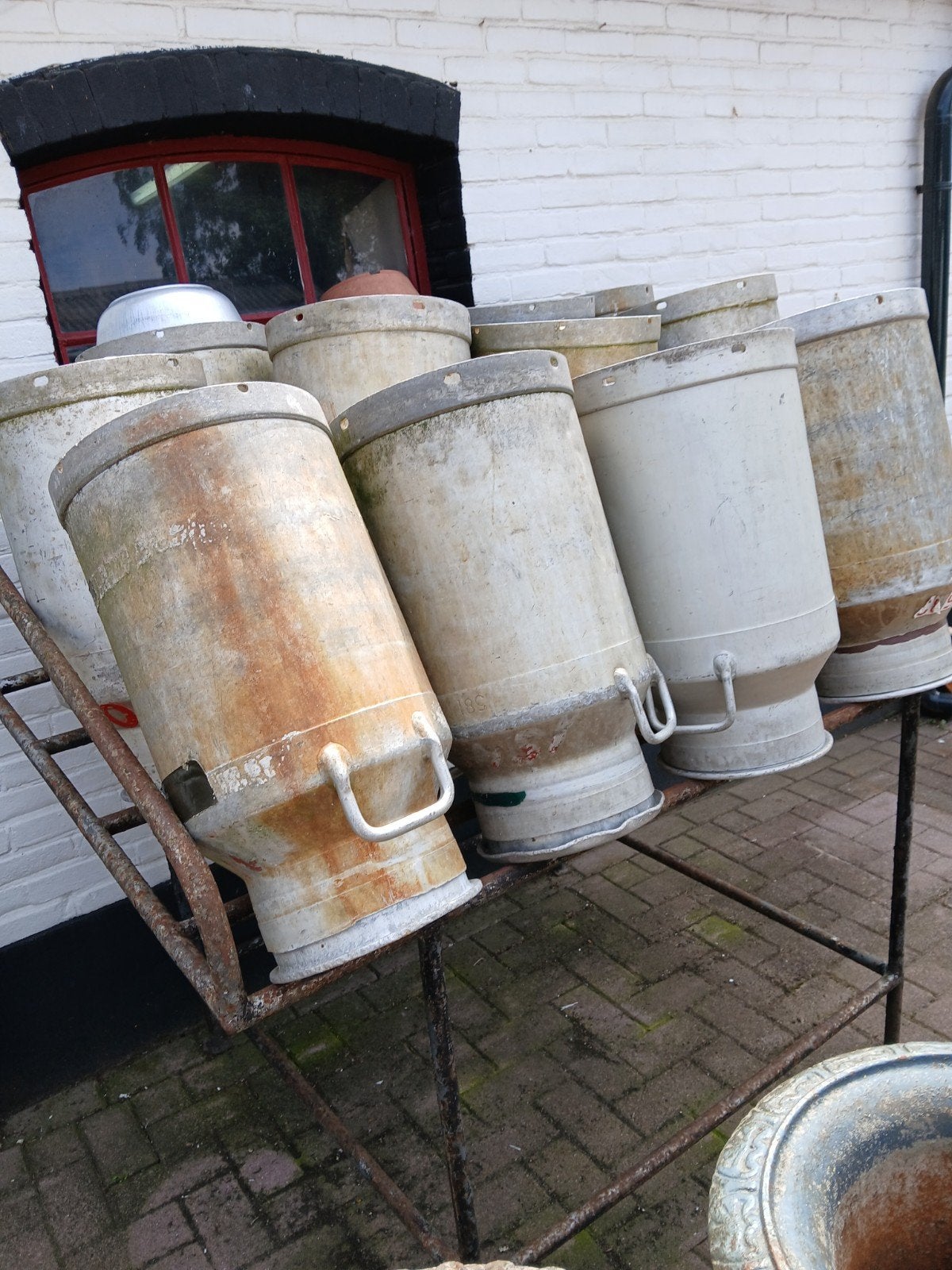 Melkbussen aluminium, Tuin en Terras, Tuinwanddecoratie, Ophalen
