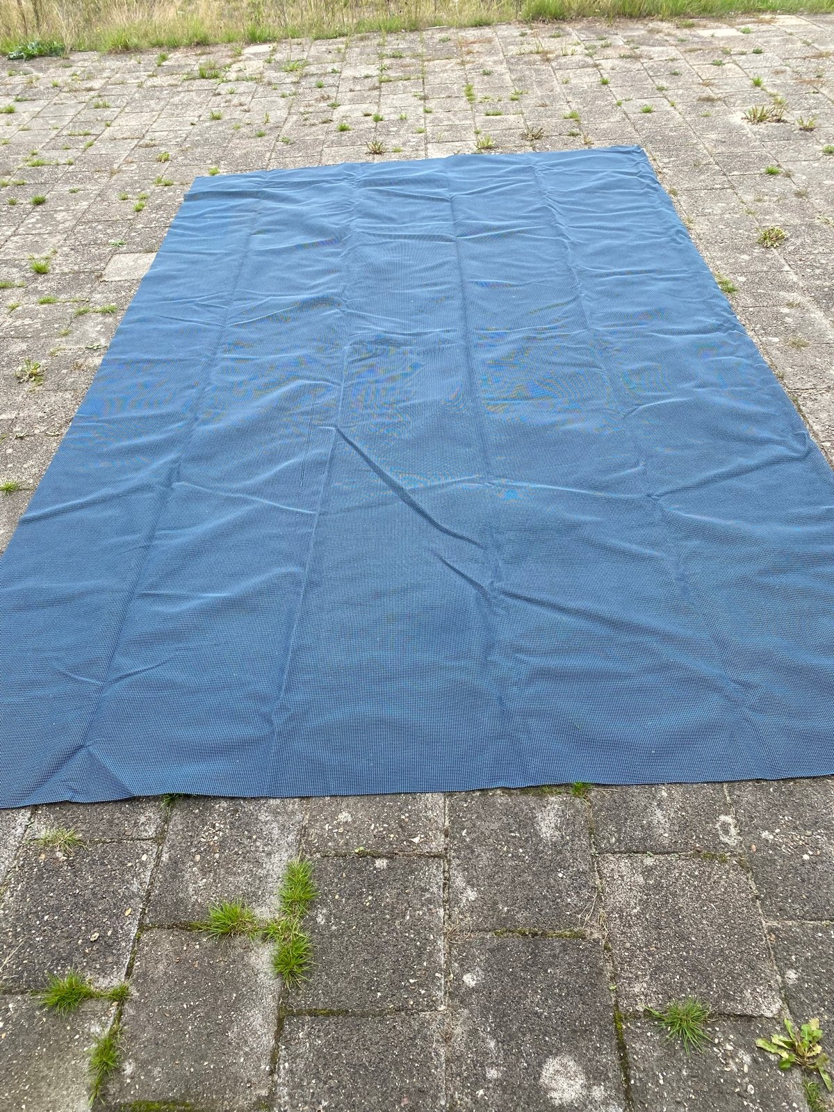 Donkerblauw Tenttapijt/Luifeltapijt 250x400 - Open Structuur, Ophalen, Gebruikt