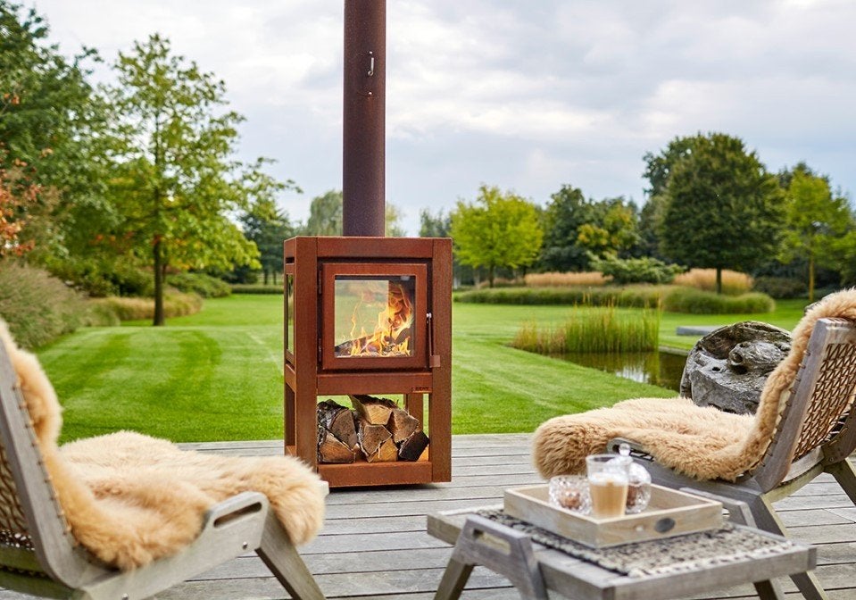 RENY QUARUBA tuinhaard corten in 3 maten op voorraad!!, Ophalen of Verzenden, Nieuw