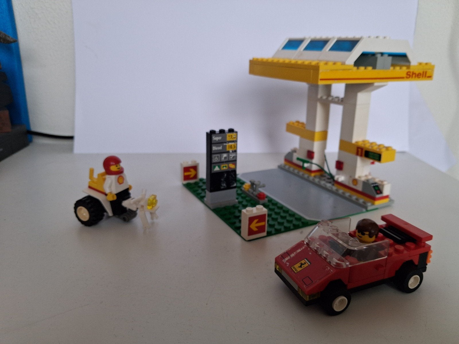 LEGO 1256 - Shell Tankstation met auto en quad, Inclusief minifiguren, Gebruikt, Overige thema's, Lego