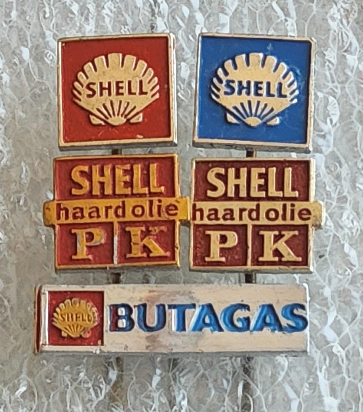 5 Shell Speldjes - Vintage Reclame, Verzamelen, Ophalen of Verzenden, Gebruikt, Merk, Speldje of Pin