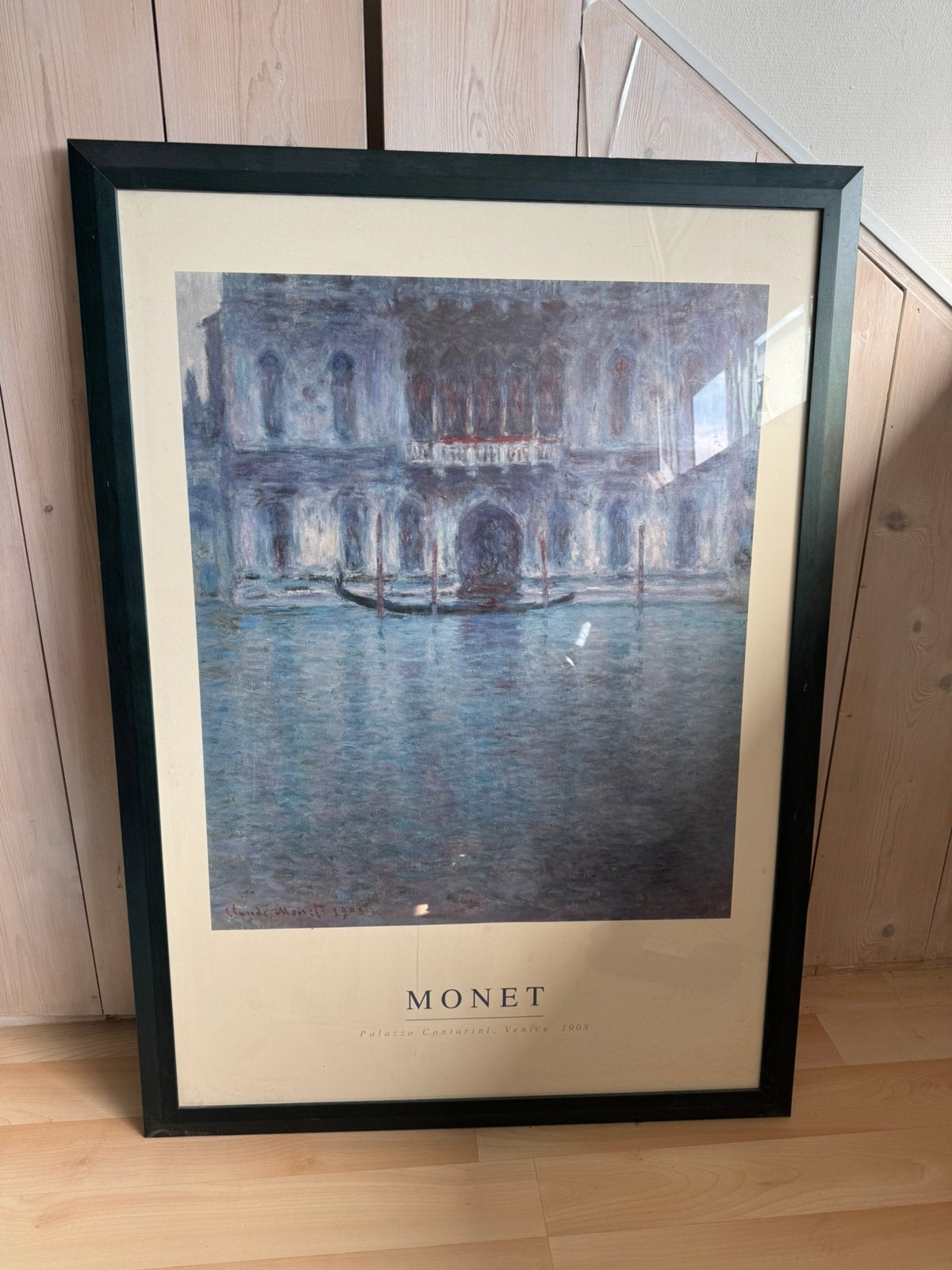 Grote poster van Monet in lijst 108x78cm, Ophalen, Zo goed als nieuw