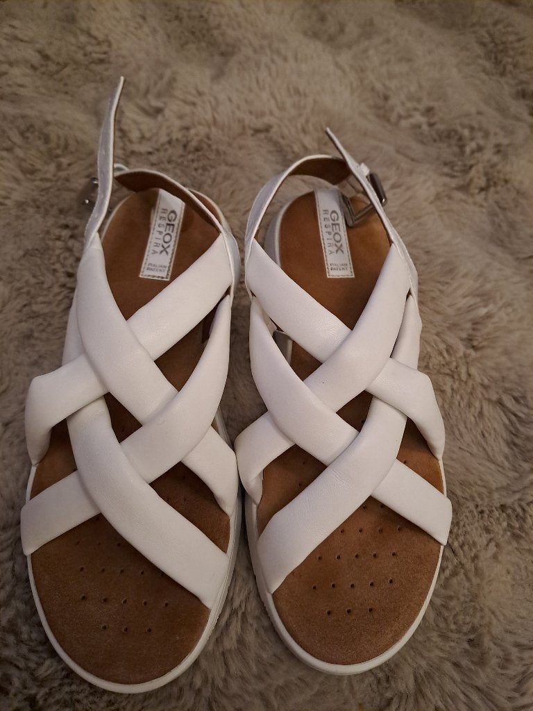 Geox sandalen, maat 36., Geox, Wit, Zo goed als nieuw, Sandalen of Muiltjes