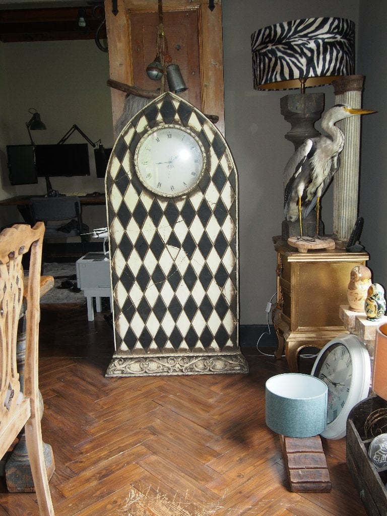 Grote Polystone Klok in Dickens Stijl - 153 cm Hoog, Ophalen, Gebruikt, Analoog, Staande klok
