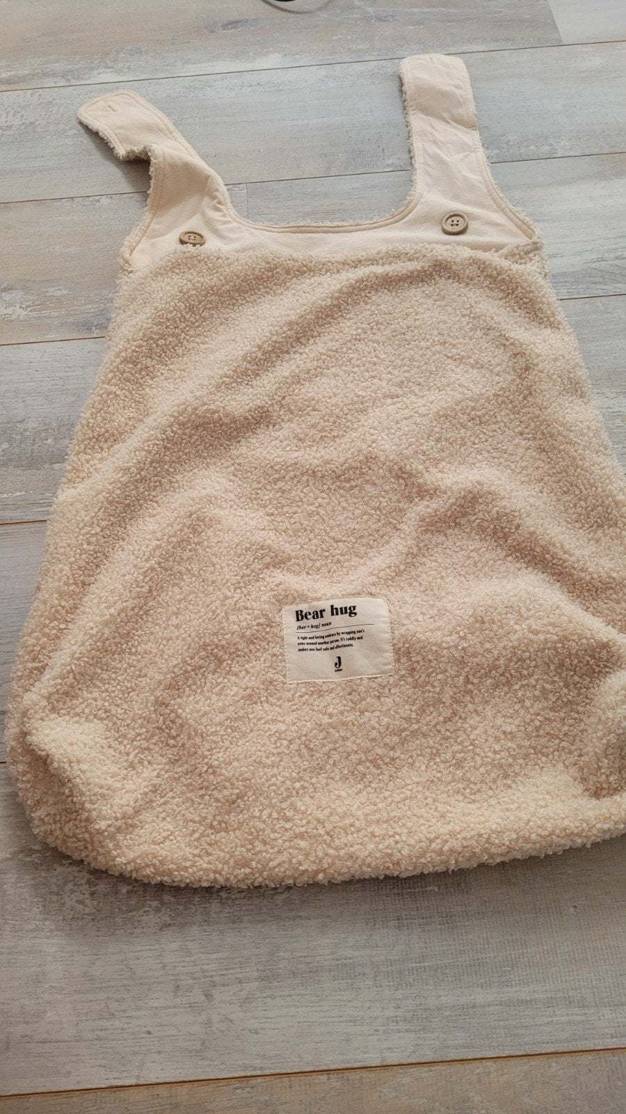 Jollein Bear Hug Boxzak - Crème, Kinderen en Baby's, Bakerzak of Bakerdoek, Jollein, Ophalen of Verzenden, Zo goed als nieuw