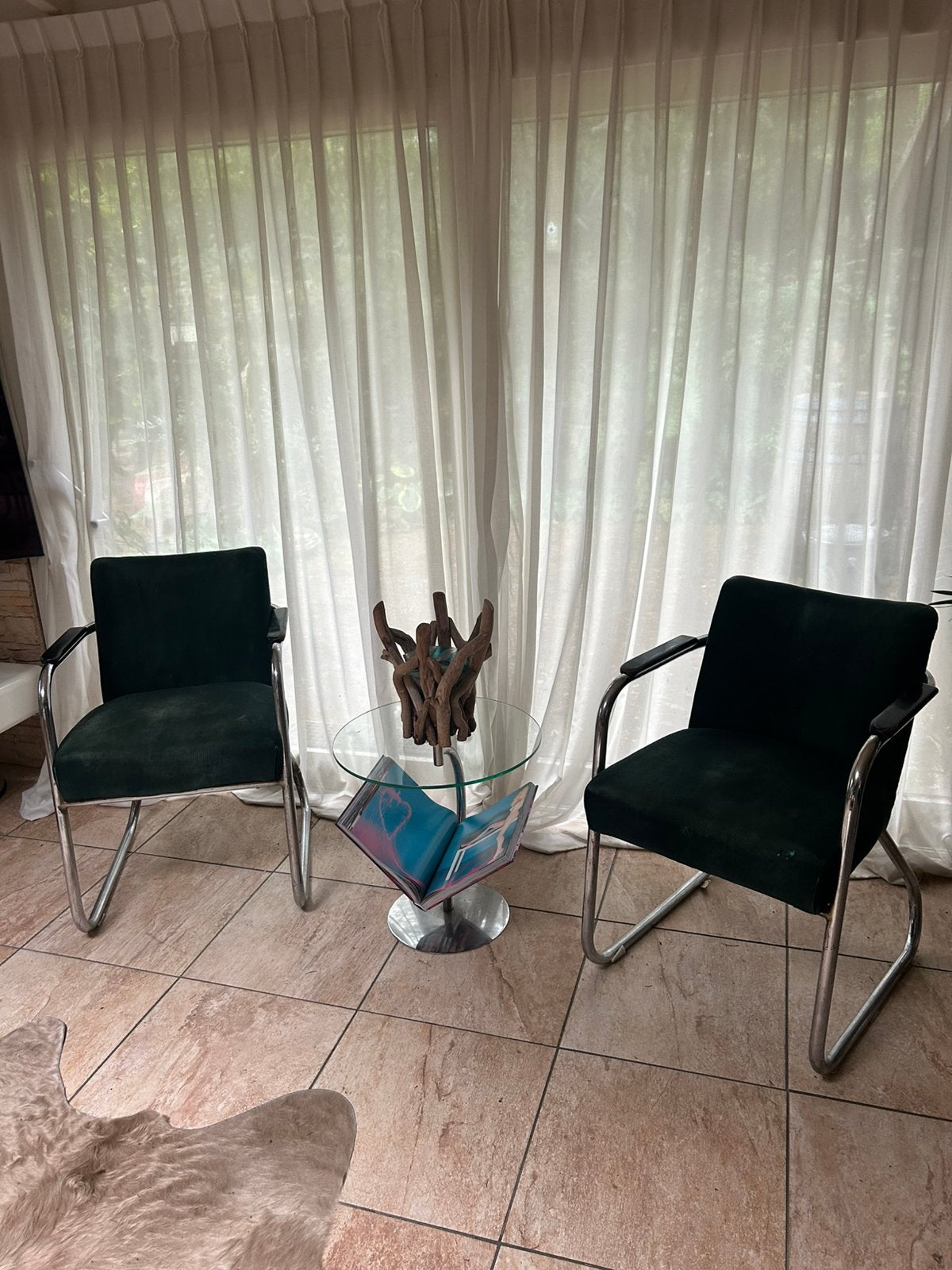 Twee gispen danes rookstoelen, Huis en Inrichting, Fauteuils, Ophalen, Gebruikt, Stof, Gispen
