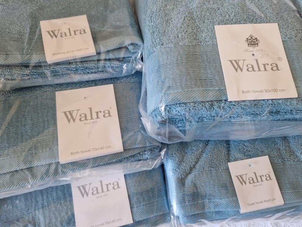 Handdoekenset Walra nieuw, Ophalen of Verzenden, Nieuw, Blauw, Handdoek