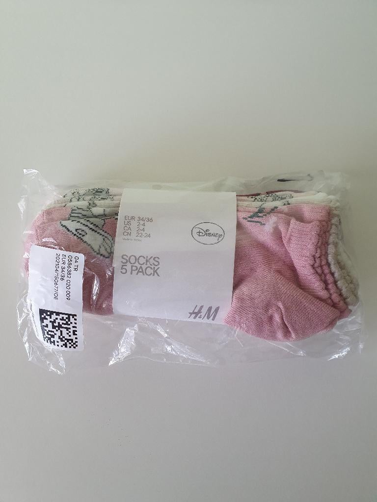 5 paar enkelsokken meisje maat 34-36 Nieuw in de verpakking, Meisje, H&M, Nieuw, Ophalen of Verzenden