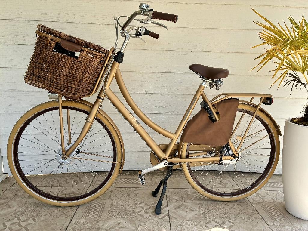 Cortina U5 transport damesfiets mat goud - 7 versnellingen, Versnellingen, 56 cm of meer, Zo goed als nieuw, Trommelrem