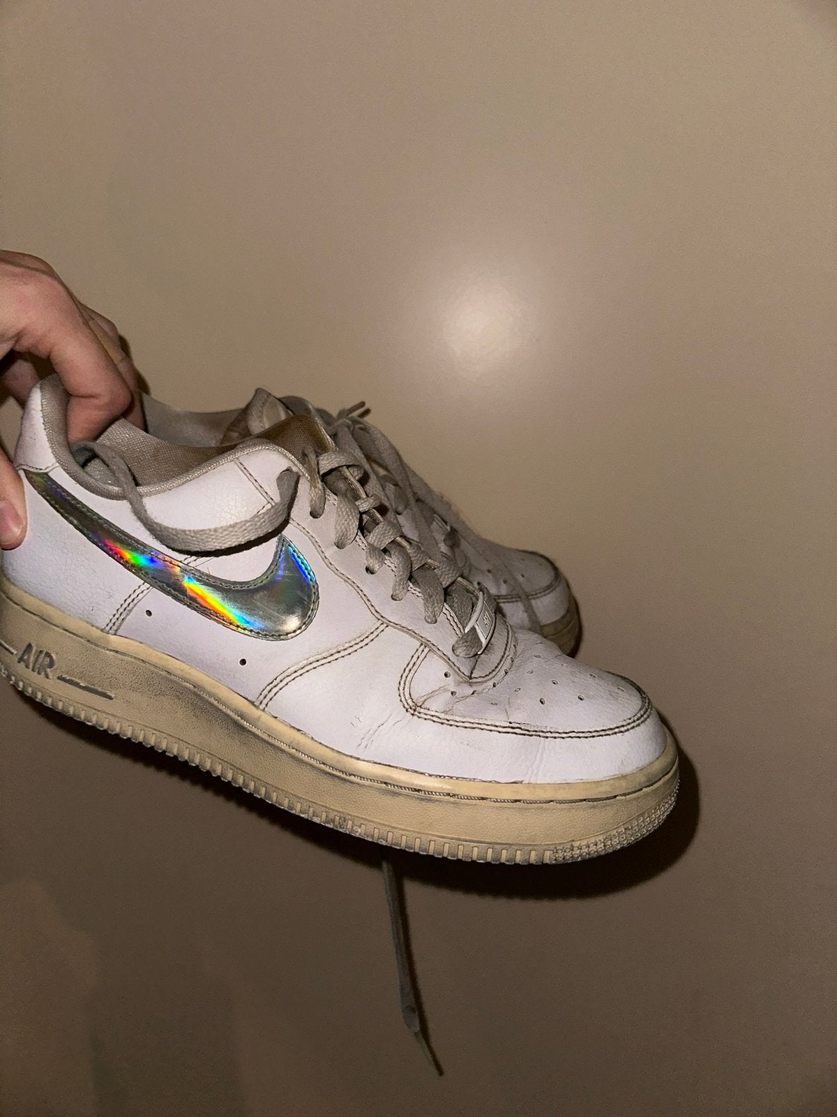 Dames witte Nike airforce sneakers, Ophalen of Verzenden, Zo goed als nieuw, Wit, Sneakers of Gympen