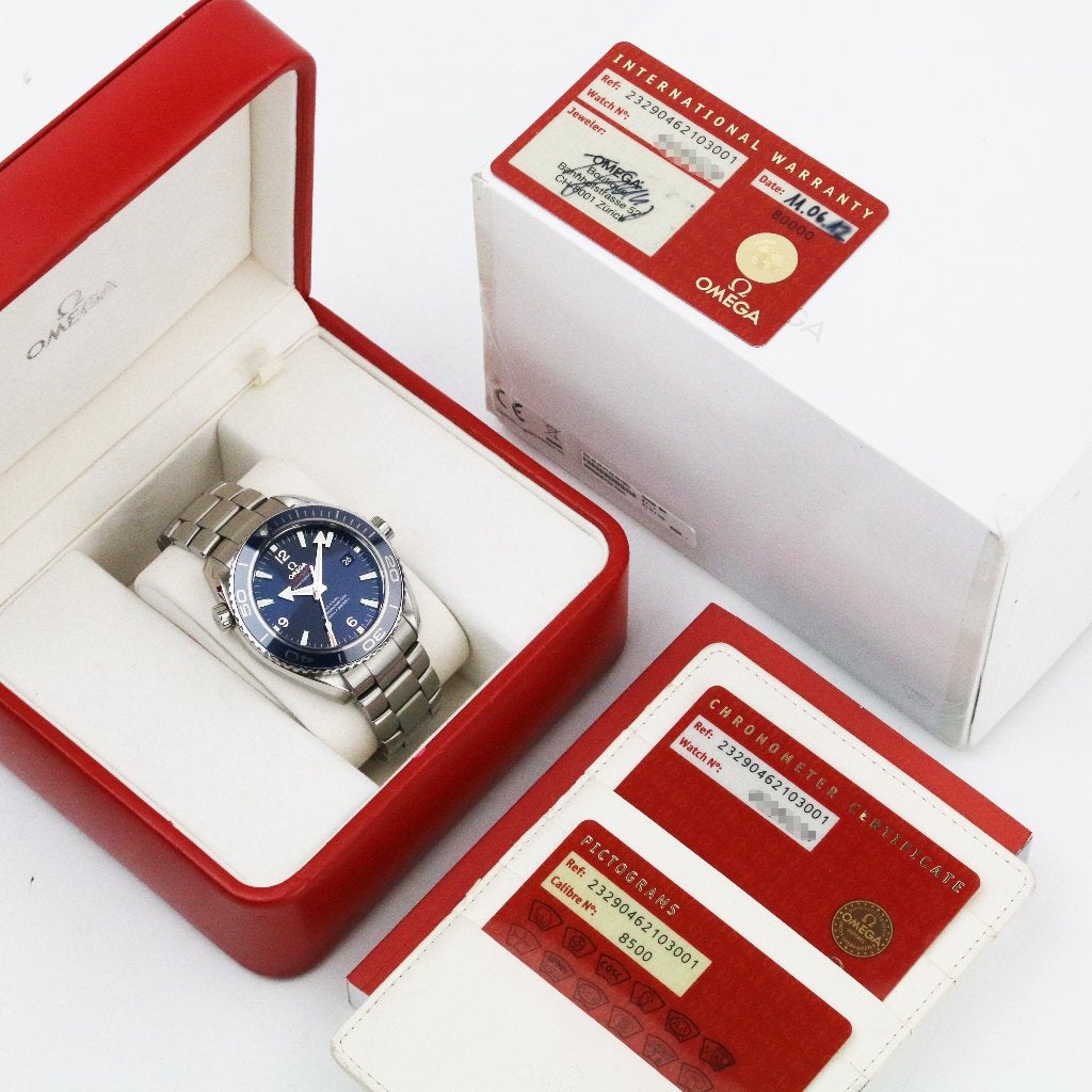 Omega Planet Ocean Titanium 45.5 (Zeer goed/ 2012), Sieraden, Tassen en Uiterlijk, Horloges | Heren, Overige materialen, Polshorloge