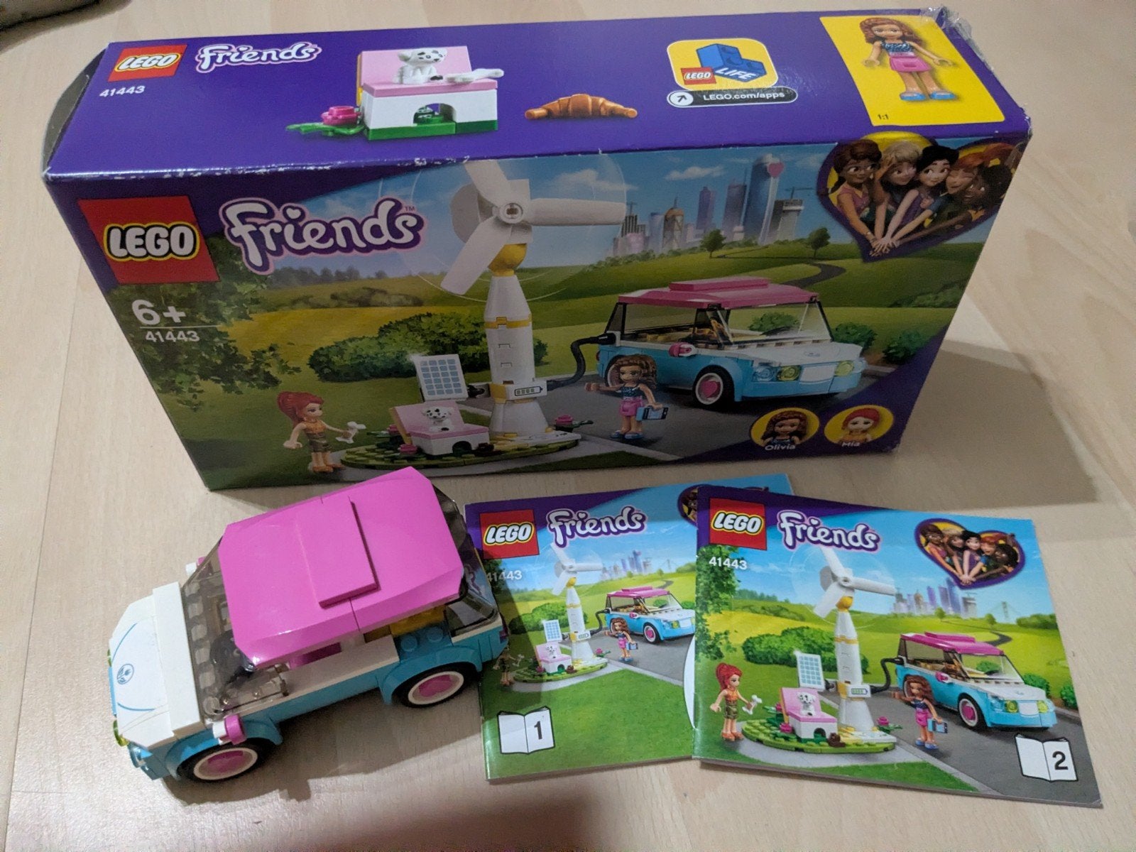 Lego Friends 41443 Windmolen met elektrische auto, Ophalen of Verzenden, Zo goed als nieuw