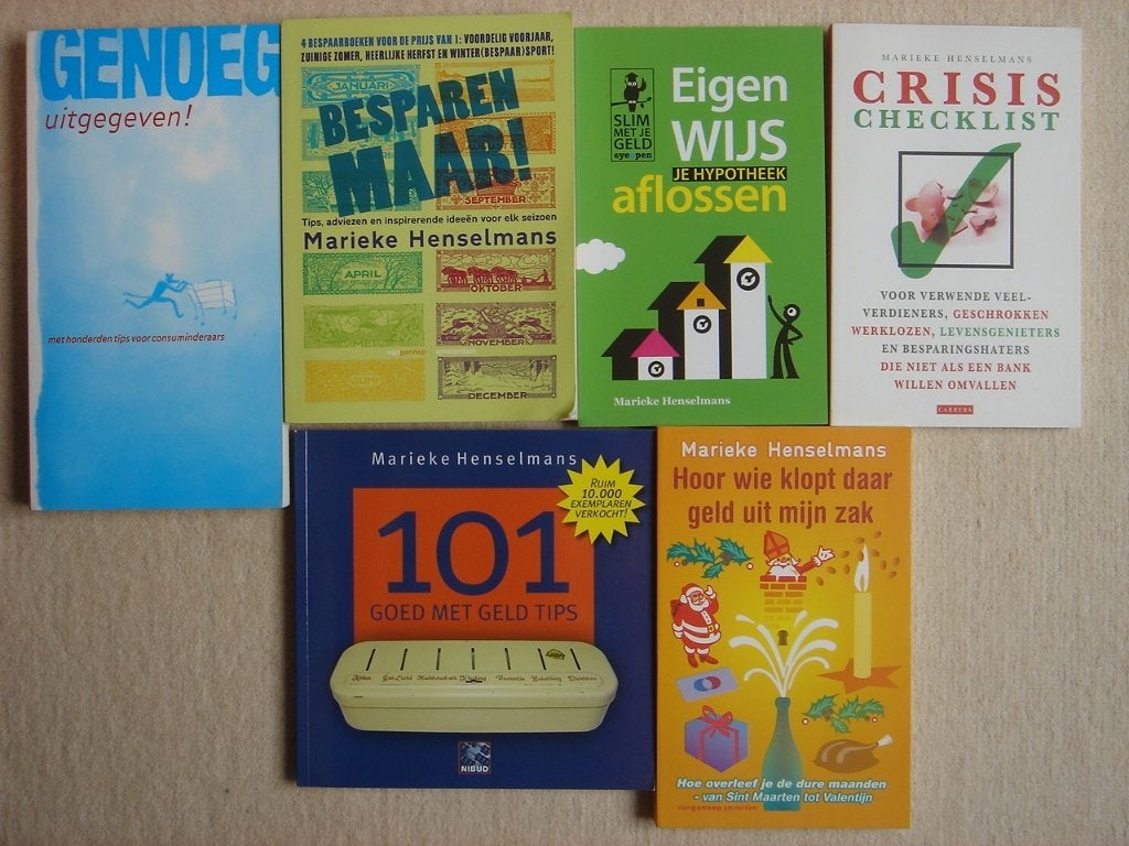 6x Marieke Henselmans boeken (geld management tips), Ophalen of Verzenden, Gelezen