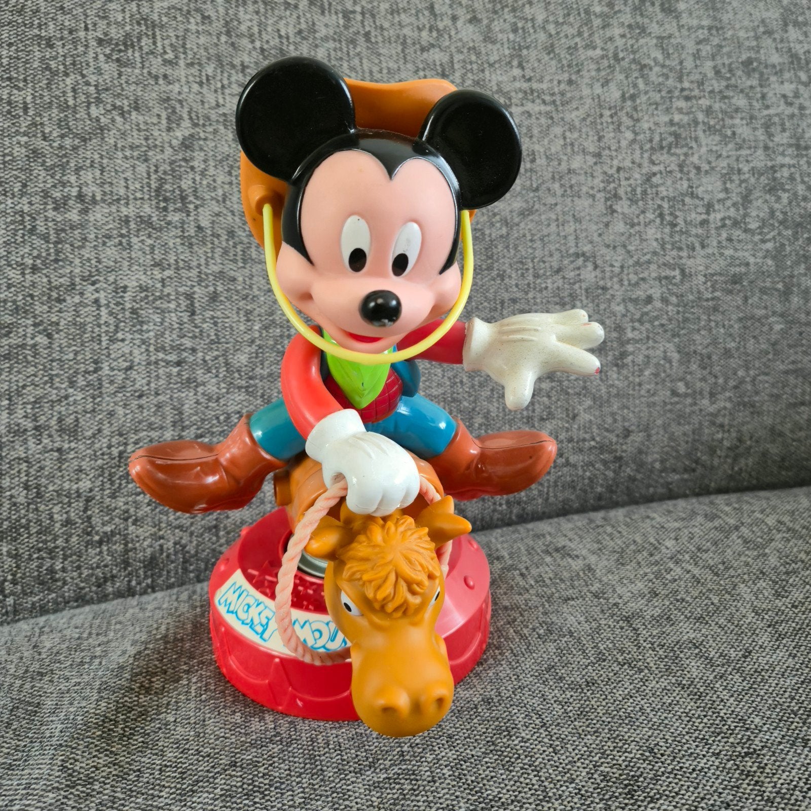 Opdraaibare Mickey Mouse Cowboy Jaren '80 - 22cm, Ophalen of Verzenden