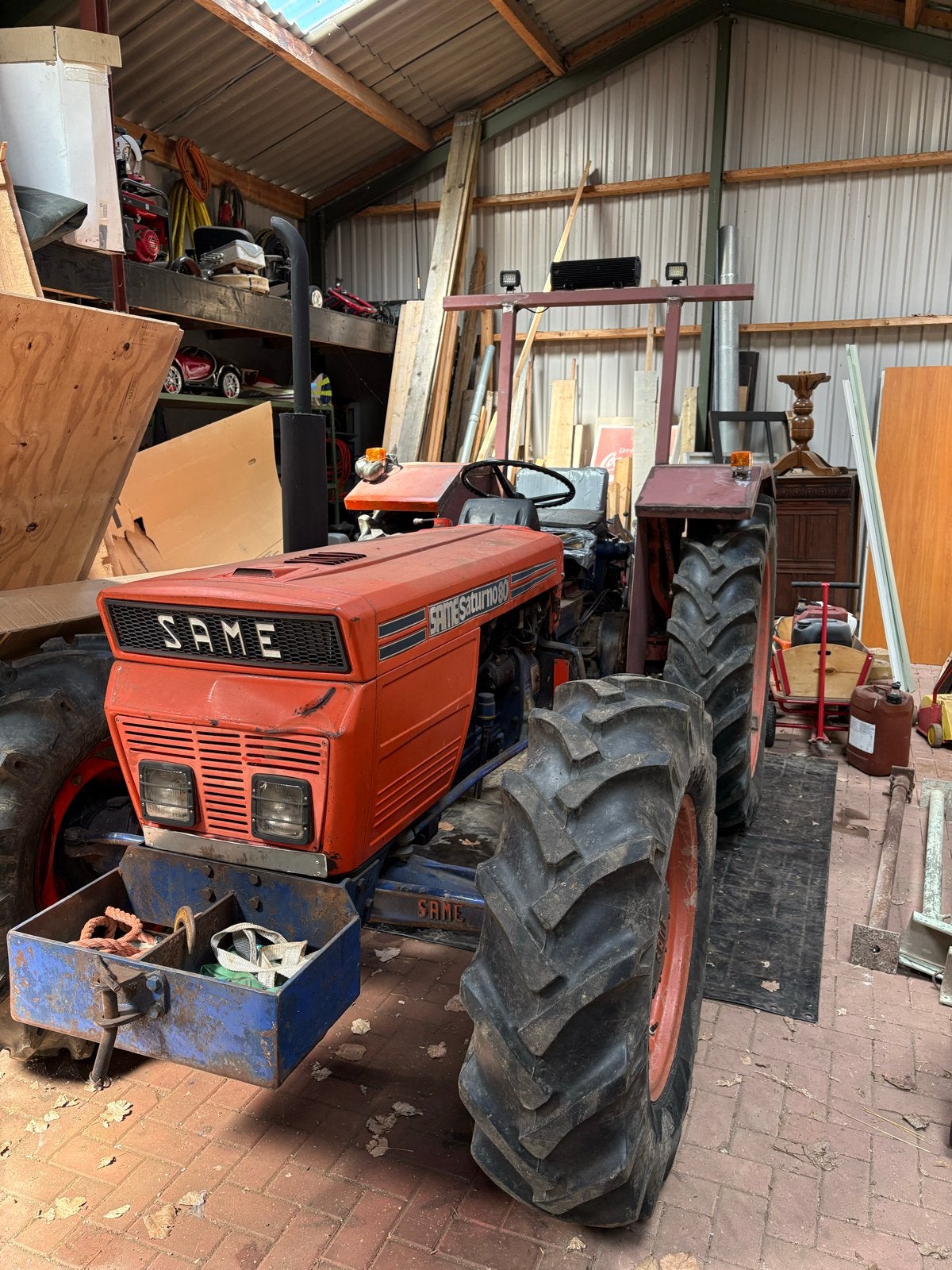 Same Saturno 80 4x4 - Oldtimer Tractor met Aluminium Tank, Zakelijke goederen, Ophalen, Oldtimer, Tot 80 Pk, Same