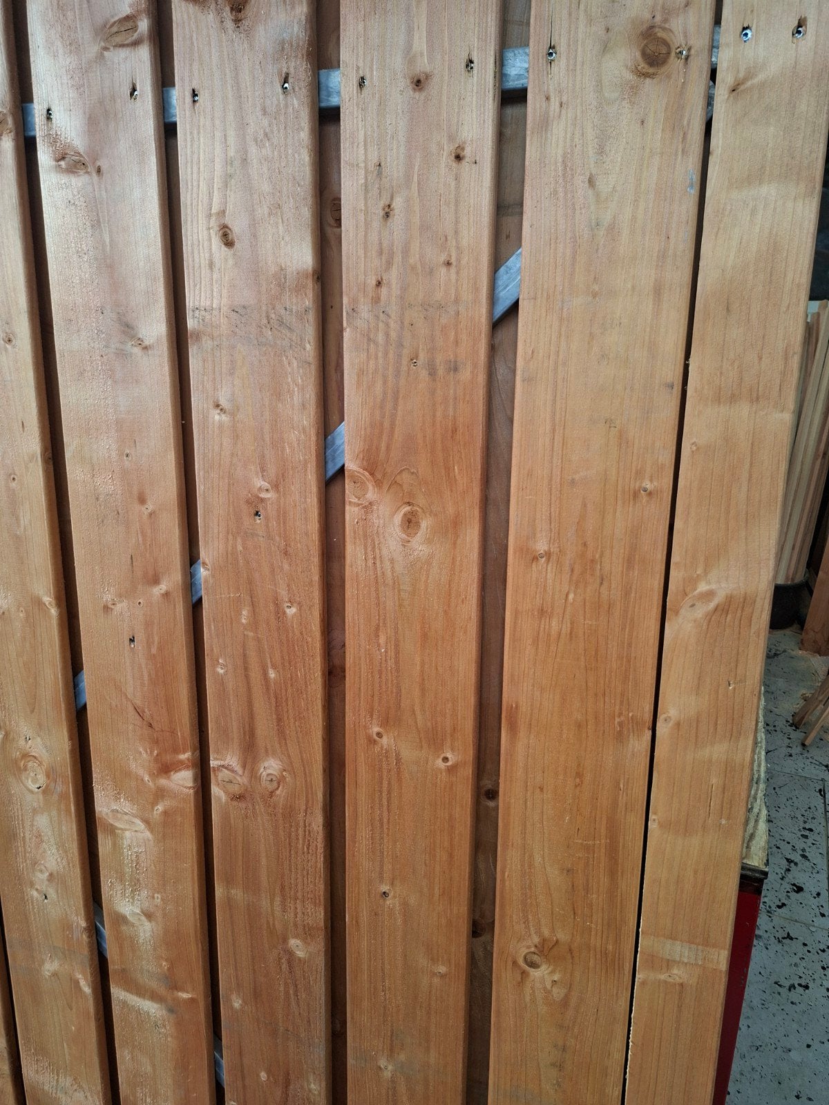 Nieuwe Schuttingdeur 92x188 - Luxe Redwood Planken, Ophalen, Nieuw, Hout, 1 tot 2 meter