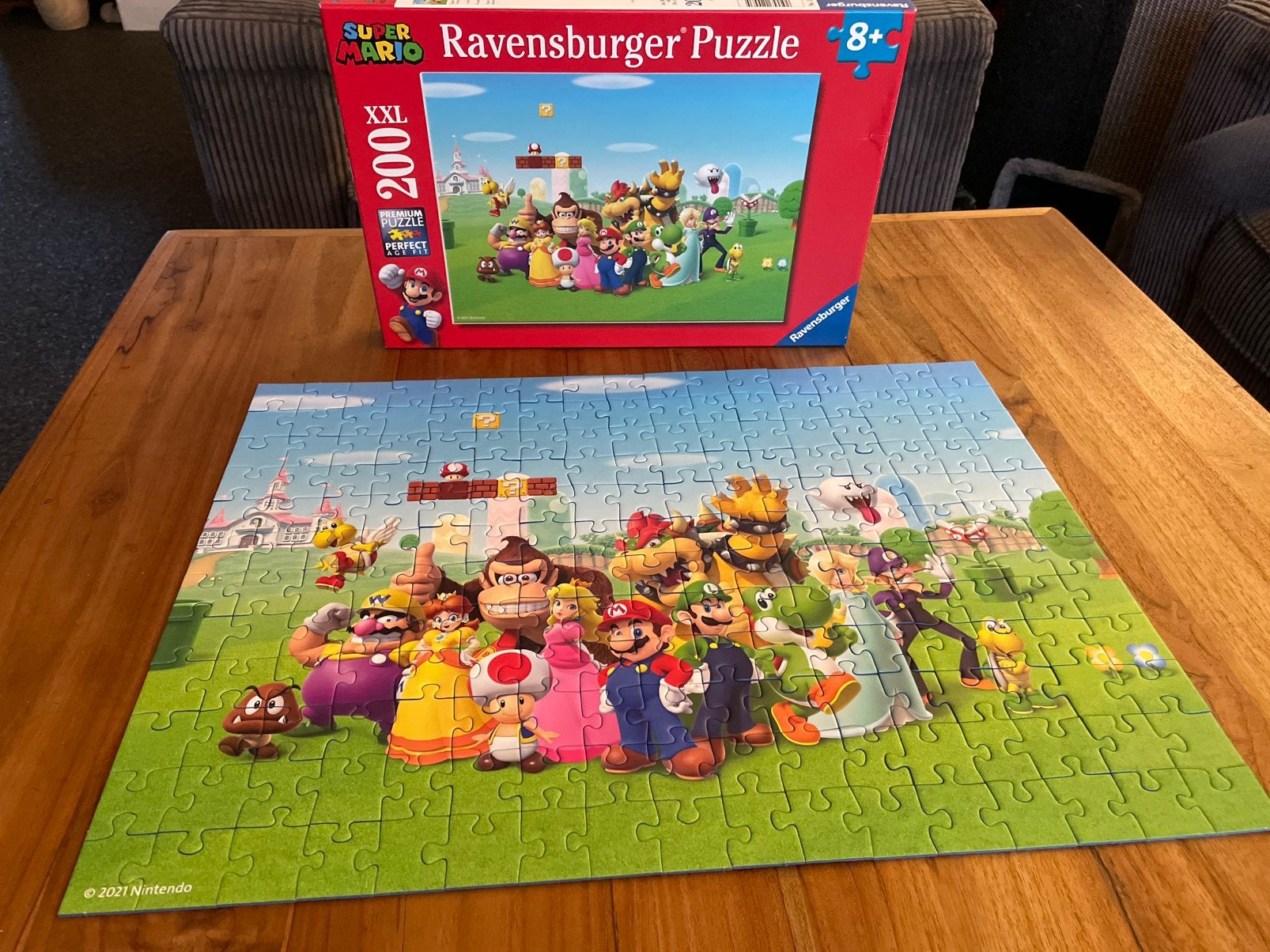 Ravensburger 200 XXL super Mario puzzle puzzel, Ophalen of Verzenden, Meer dan 50 stukjes, Zo goed als nieuw, 6 jaar of ouder