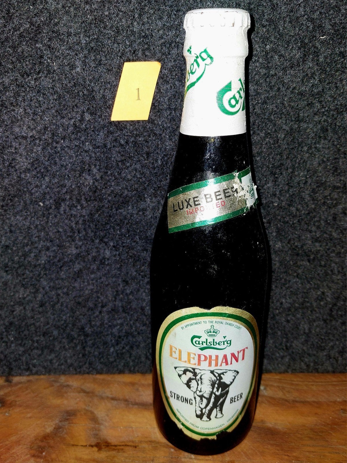 Uniek Carlberg bierglas hoorn met originele flesje, Ophalen of Verzenden, Gebruikt