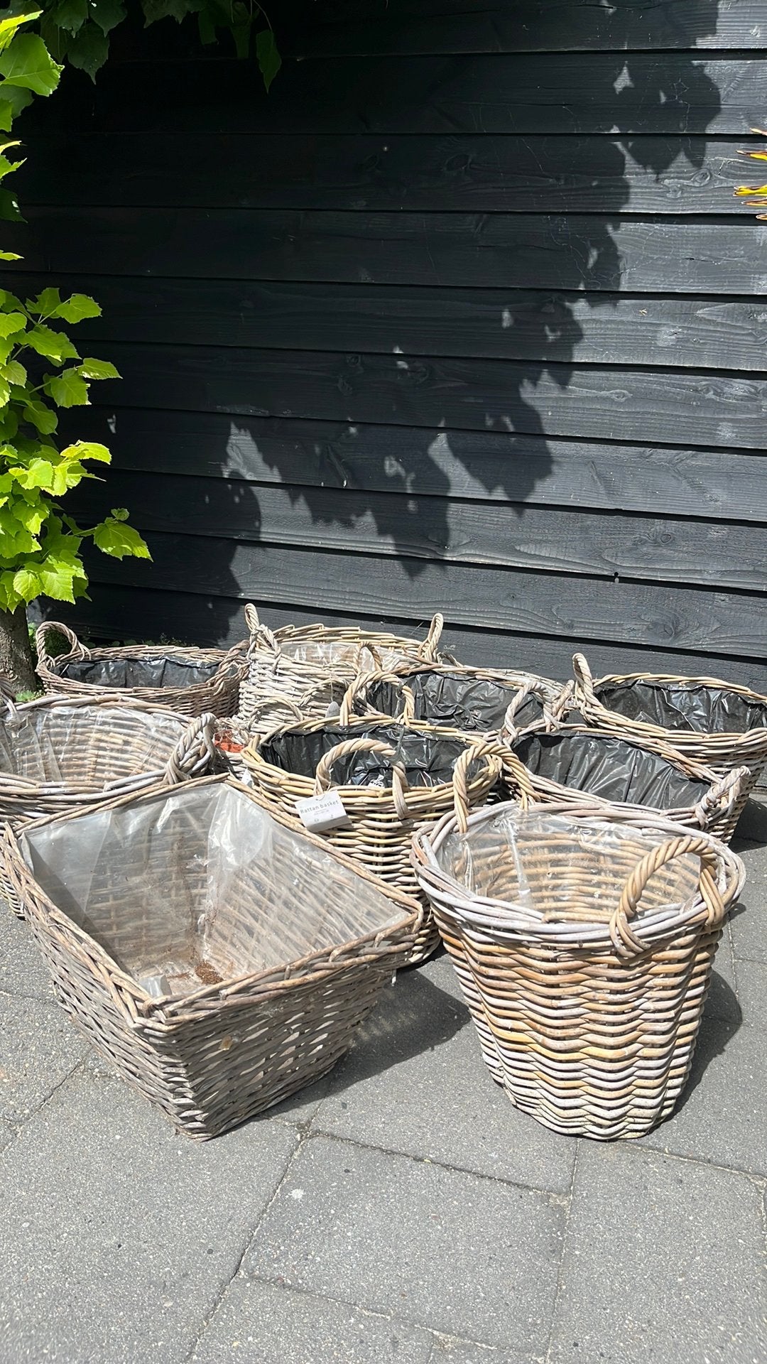 Rieten planten bloemen manden, Ophalen of Verzenden, Rond, Minder dan 30 cm