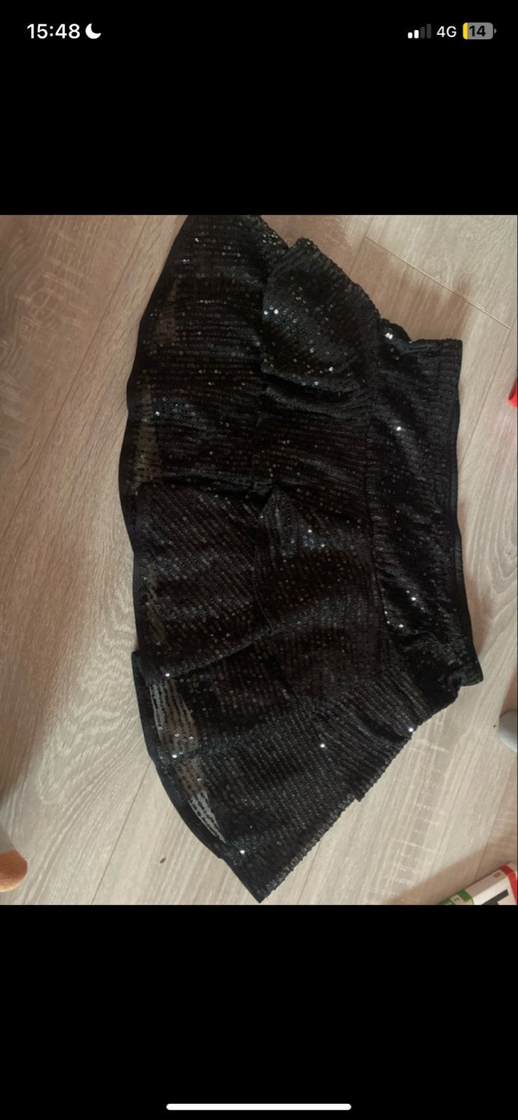 Zwart glitter rokje, Zwart, Ophalen of Verzenden, Maat 36 (S), Gedragen