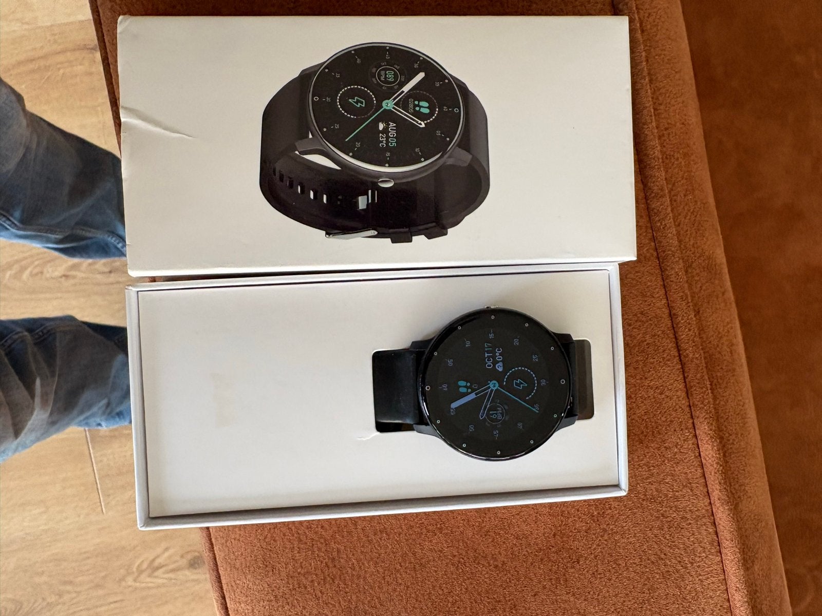 Sporthorloge Smartwatch - als nieuw, Stappen, Zwart, IOS, Ophalen of Verzenden