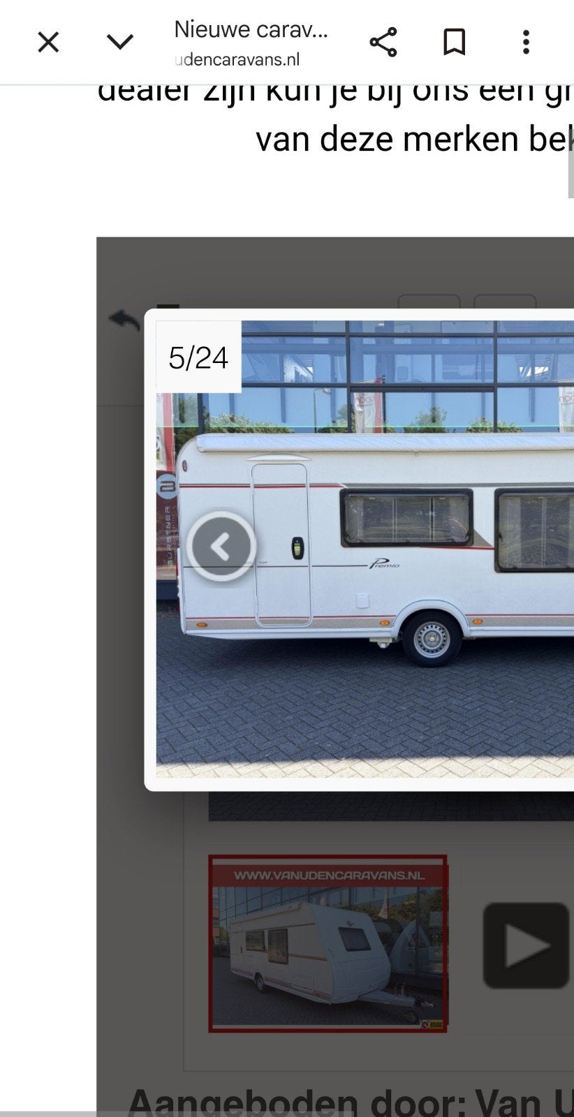 Bürstner Premio 470 TS - Complete set met mover en voortent, Kachel, Rondzit, Particulier, Bürstner