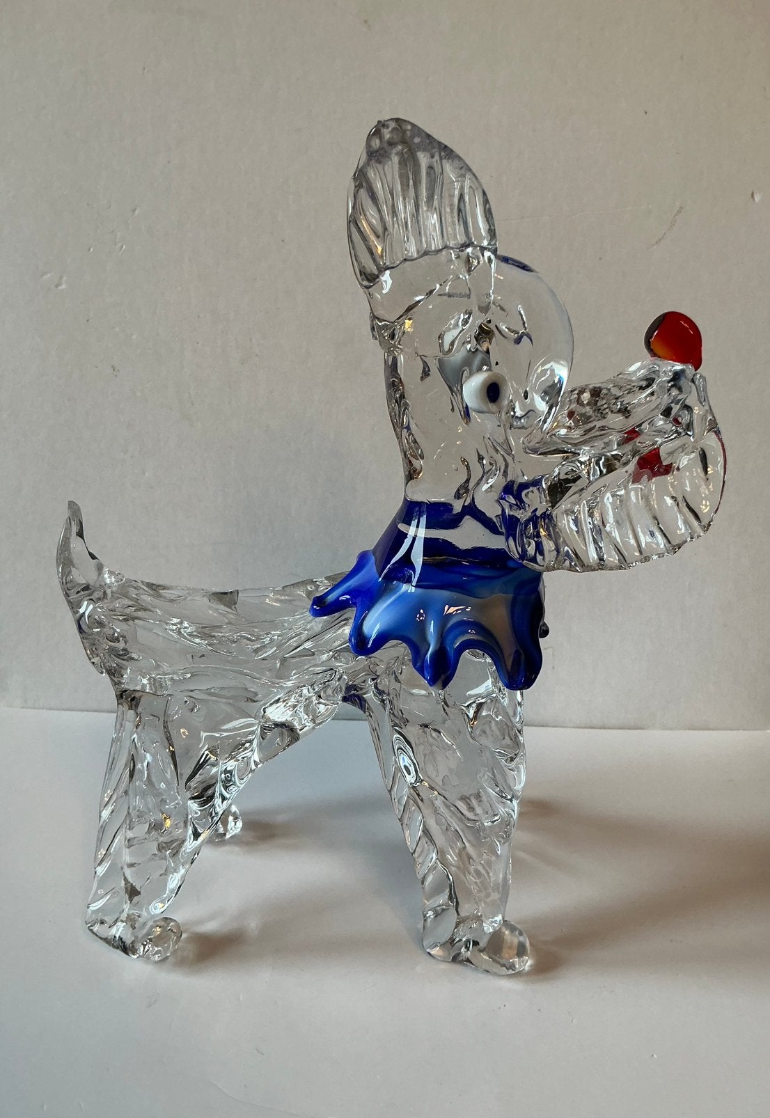 Glazen hond, schotse terriër of schnauzer. Italiaans murano., Ophalen of Verzenden