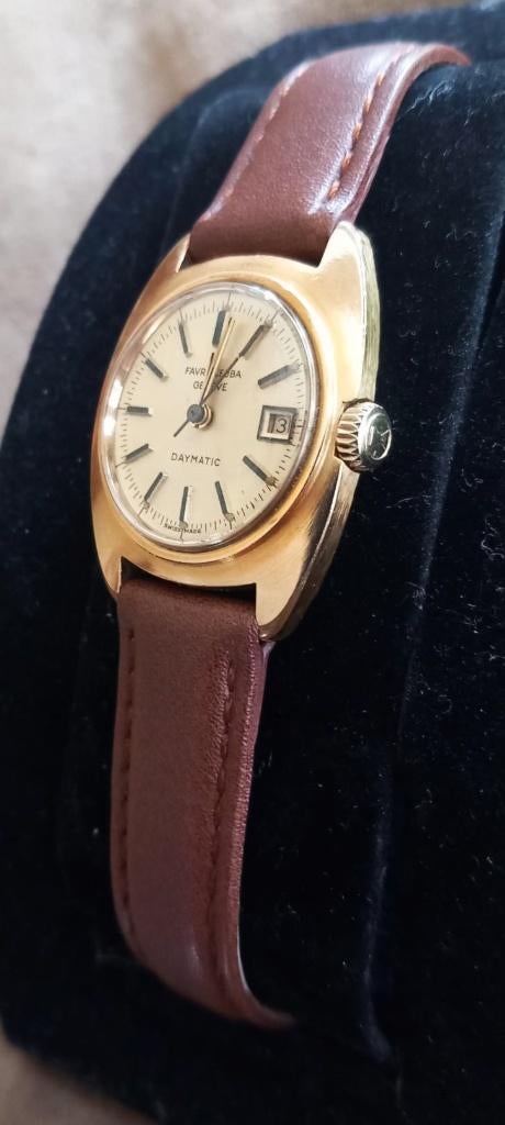 Favre Leuba Daymatic Genéve - Automatic - Jaren '70, Overige merken, Overige materialen, Polshorloge, Ophalen of Verzenden