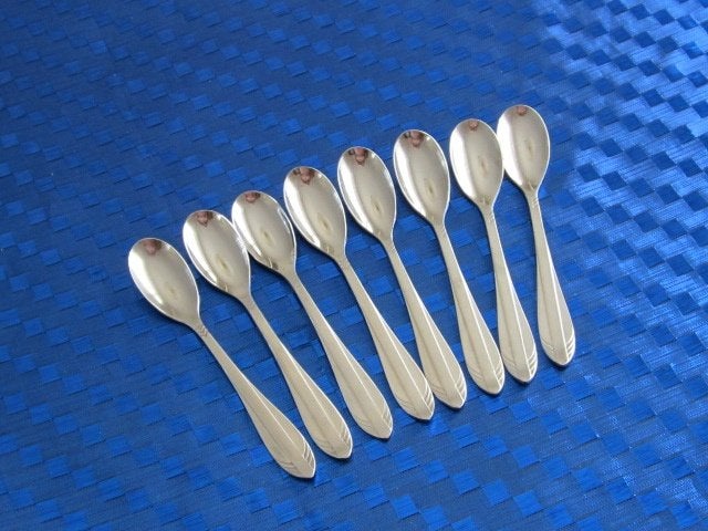 8 theelepel 11cm druppelbak Gero Zilmeta visgraat 581., Huis en Inrichting, Theelepel, Gebruikt, Gero, Los bestek