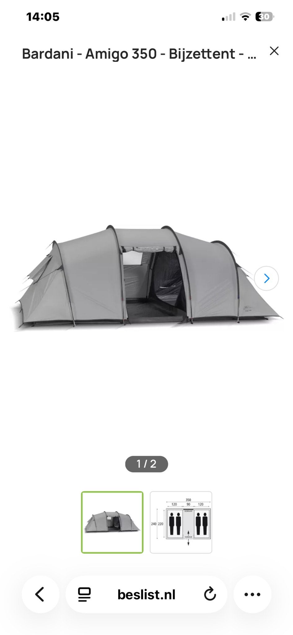 Comfortabele festival Tent festivaltent, Ophalen of Verzenden, Gebruikt, Tot en met 4