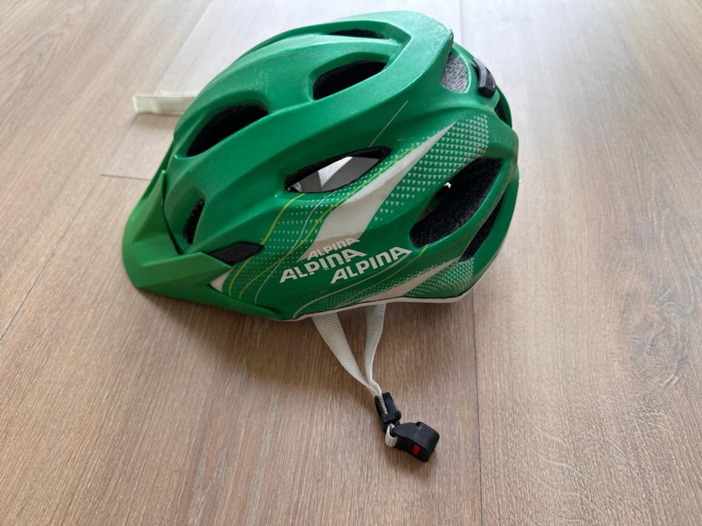 Alpina fietshelm voor kinderen - Groen, Ophalen of Verzenden, Gebruikt, Overige maten, Jongen of Meisje