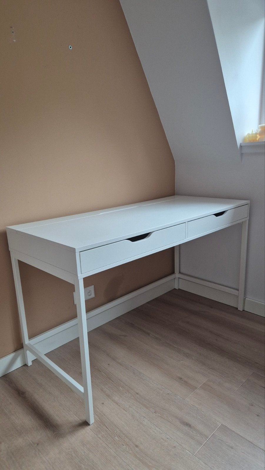 Wit IKEA Alex bureau met lades, Ophalen