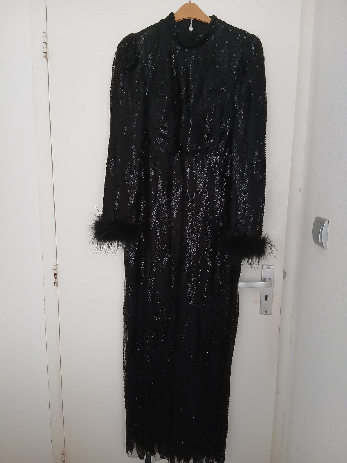 LUXE ZWARTE GLITTERJURK !, Kleding | Dames, Ophalen, Nieuw, Zwart, Onder de knie