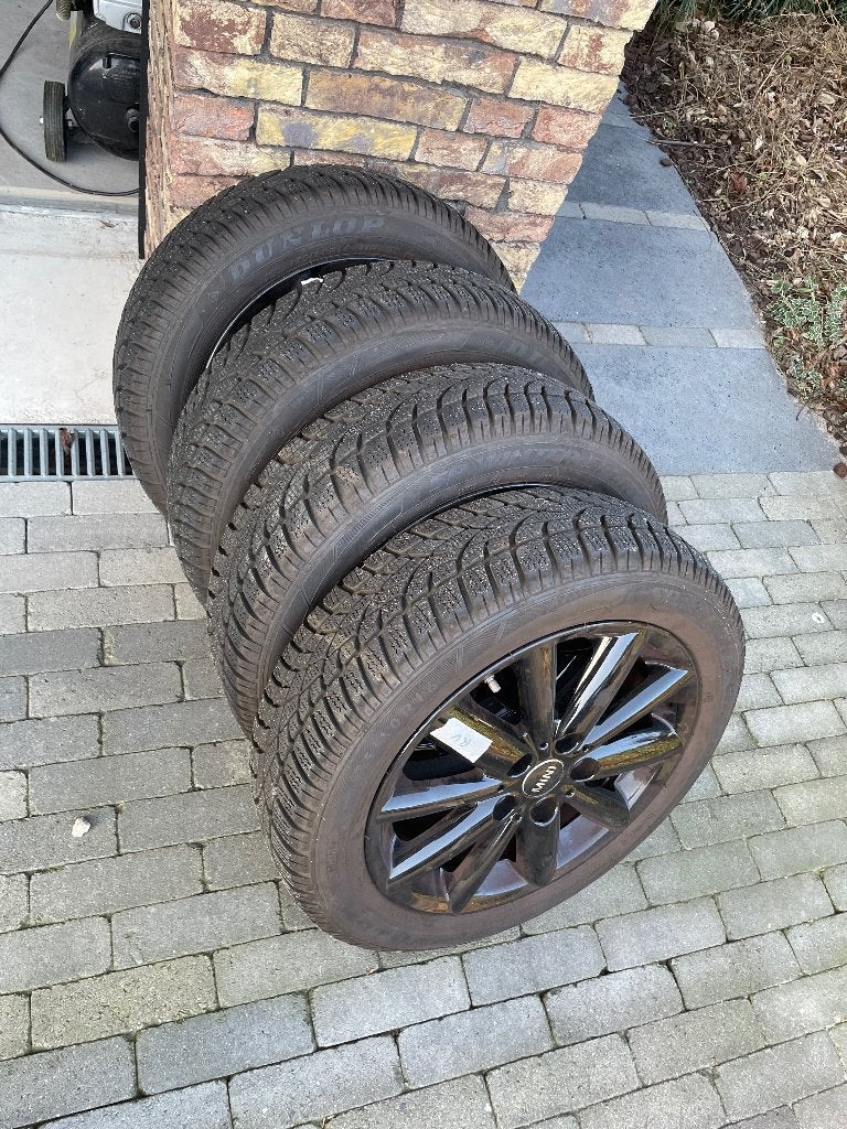Mini en Mini electric, Shadowline velgen met winterbanden, Ophalen, Gebruikt, Velg(en), 16 inch