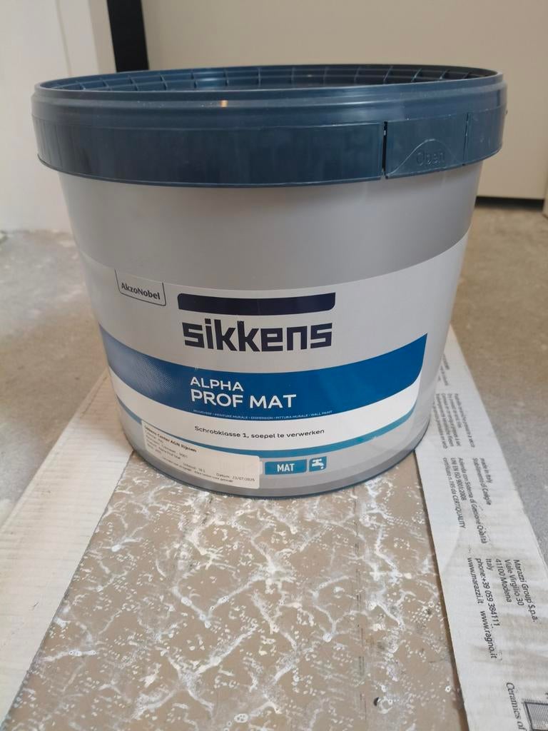 Sikkens Alpha Prof Mat RAL 9001 - Ongeopend, Ophalen, Nieuw, Wit