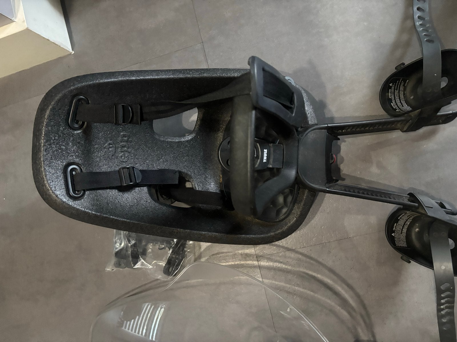 Thule Yepp Nexxt Mini Fietszitje met windscherm, Ophalen, Voetsteuntjes, Voorzitje, Zo goed als nieuw