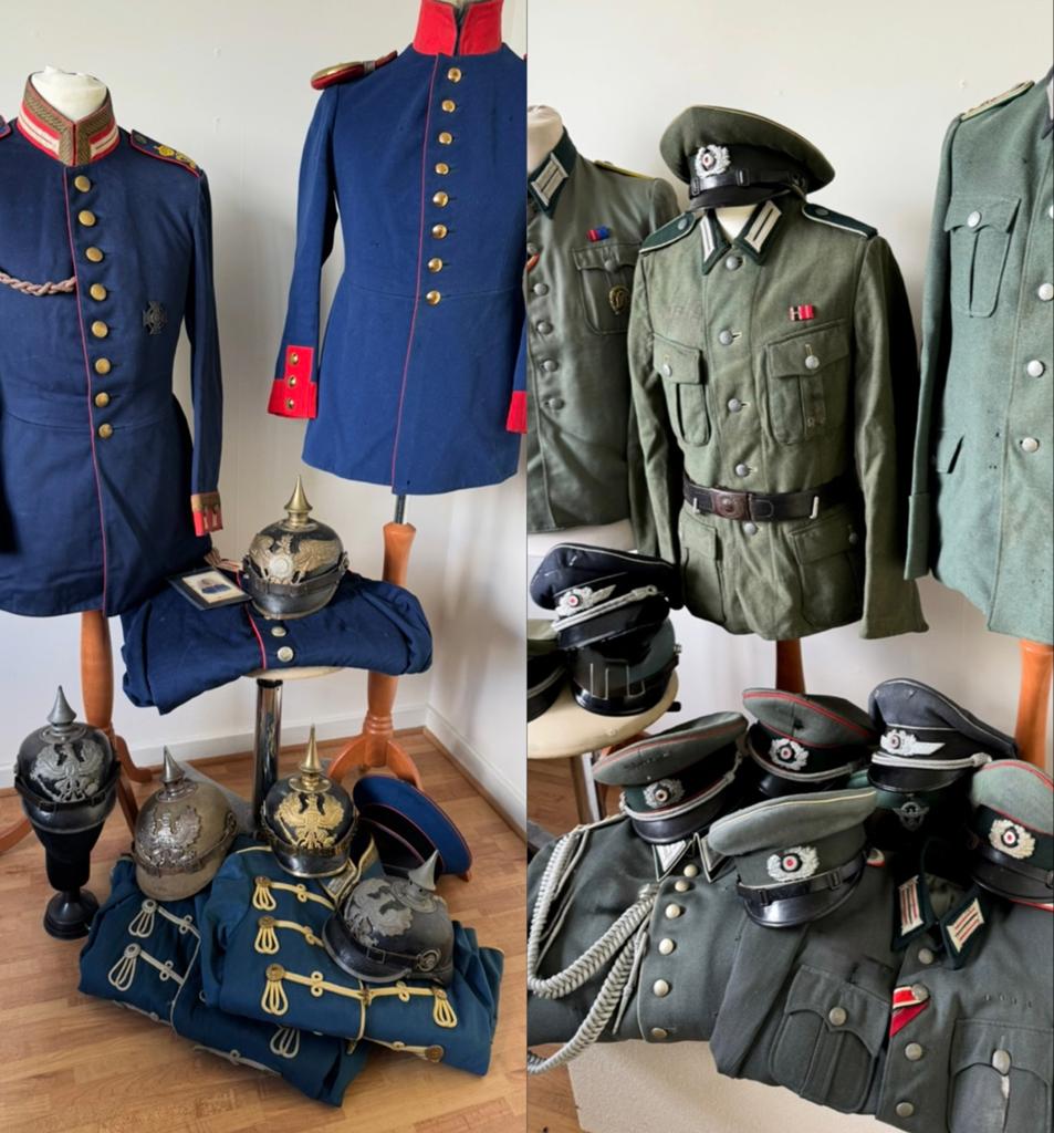 Diverse wo1, wo2 kepie, pinhelm, uniform,.., Verzamelen, Ophalen of Verzenden