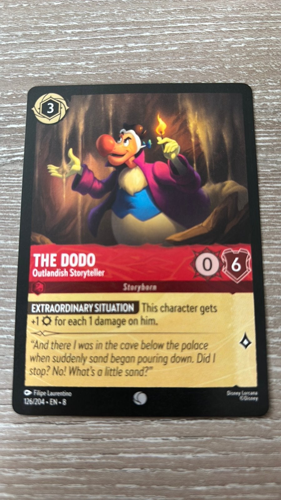 Disney Lorcana The Dodo storyteller 126-204 8JAF nonfoil, Ophalen of Verzenden, Zo goed als nieuw
