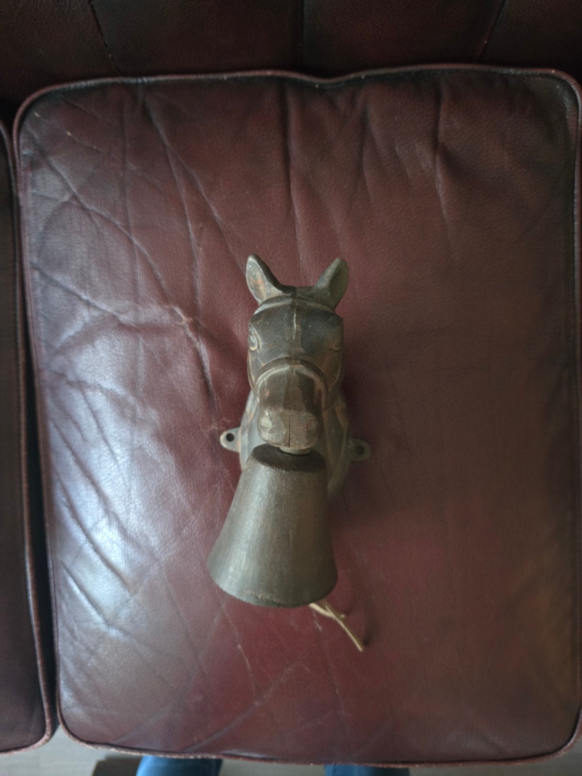 Oude bronzen/ messing dierenbel koe/stier, Ophalen of Verzenden