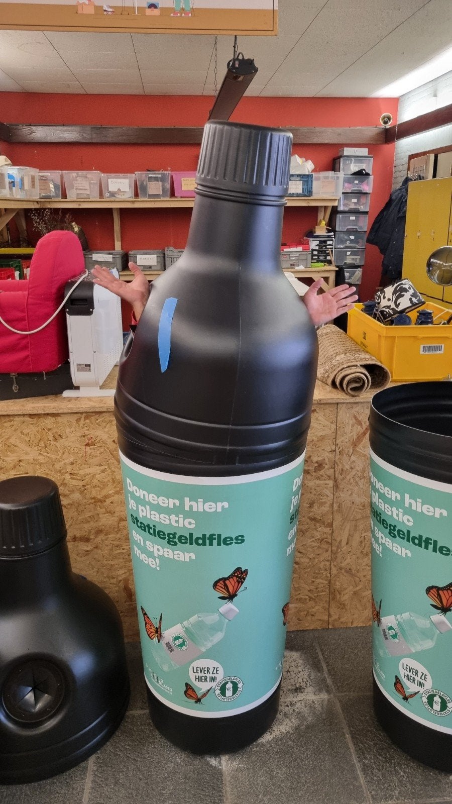 statiegeld donatiefles, Ophalen, Zo goed als nieuw