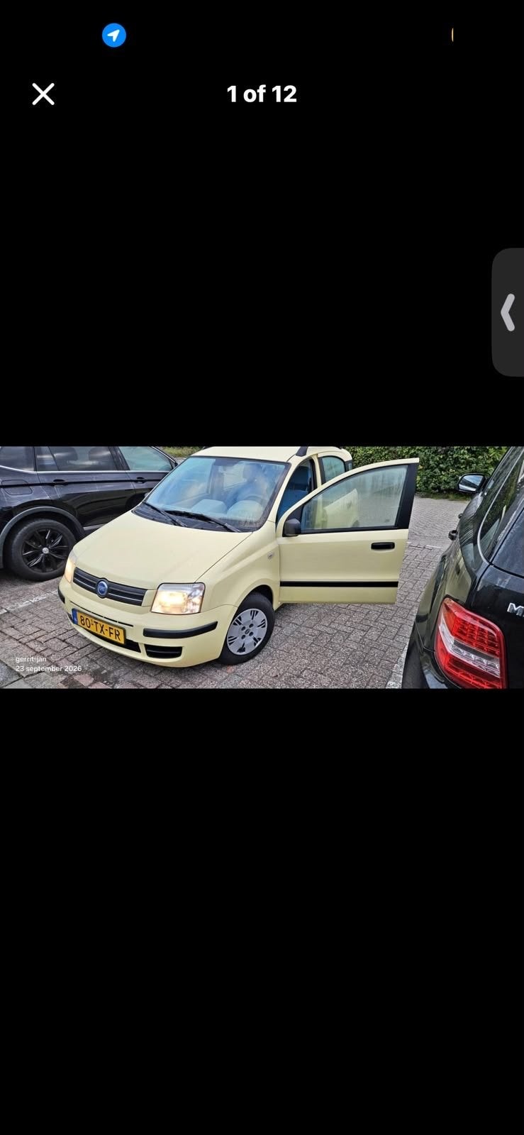 Fiat Panda 1.2 44KW 60PK 2007 Geel, Auto's, Voorwielaandrijving, Bedrijf, Handgeschakeld, 835 kg