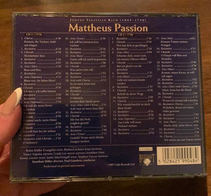 Johann Sebastian Bach - Mattheus Passion CD, Ophalen of Verzenden, Barok, Zo goed als nieuw, Vocaal