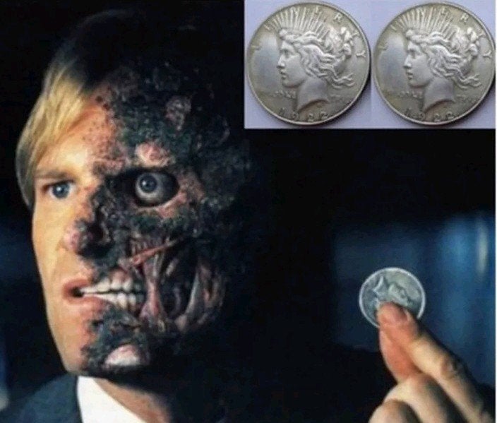 Two Face munt Batman, Ophalen of Verzenden, Nieuw, Film, Beeldje, Replica of Model