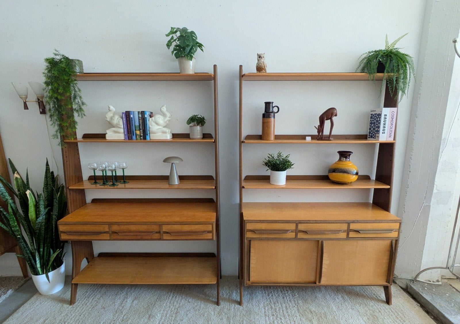 Midcentury vintage wandmeubel, Ophalen, Nothhelfer, ., Minder dan 150 cm